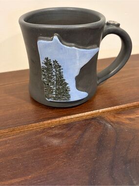Studio 2 Ceramics Pottery Coffee Mug Minnesota State Logo Tree's 10 oz-